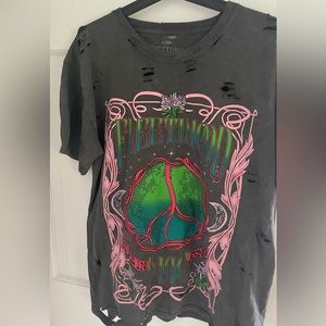 Distressed band shirt